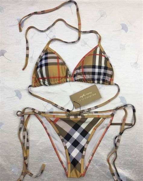 womens burberry one piece swimsuit|Burberry dupe bikini.